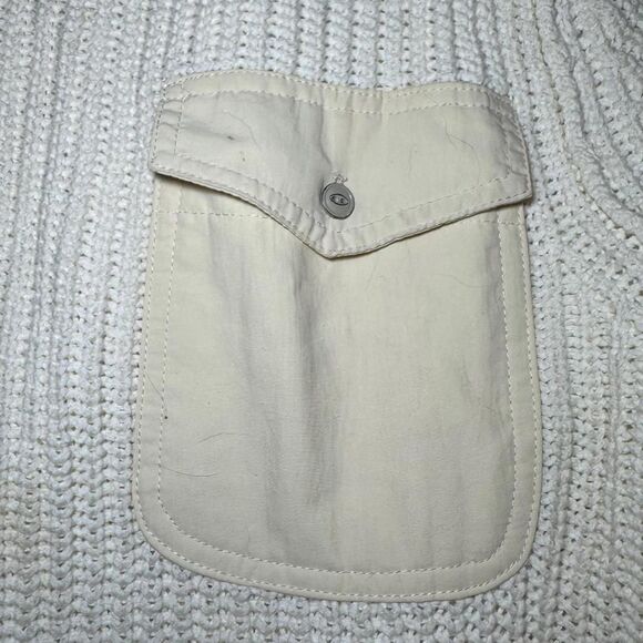 Scotch & Soda Men’s XL Cream Knit Cotton Sweater Sea You Collection Crewneck - Picture 4 of 8